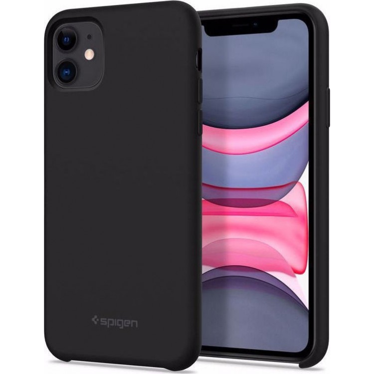 SPIGEN SILICONE FIT IPHONE 11 BLACK