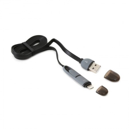 USB καλώδιο 2 σε 1 - Μαύρο