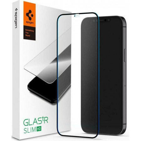 Spigen® GLAS.tR Full Cover HD  iPhone 12 Pro Max Premium Tempered Glass Screen Protector AGL01468