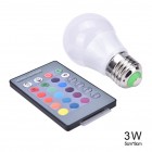 LED  RGB Λάμπα 3W/E27 με χειριστήριο