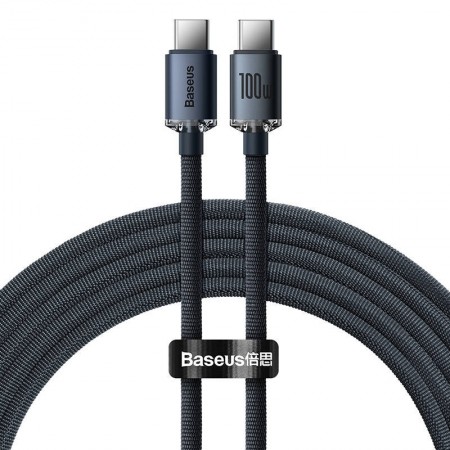 Baseus Crystal Shine Series PD Cable Type-C to Type-C 100W 2m Black-CAJY000701