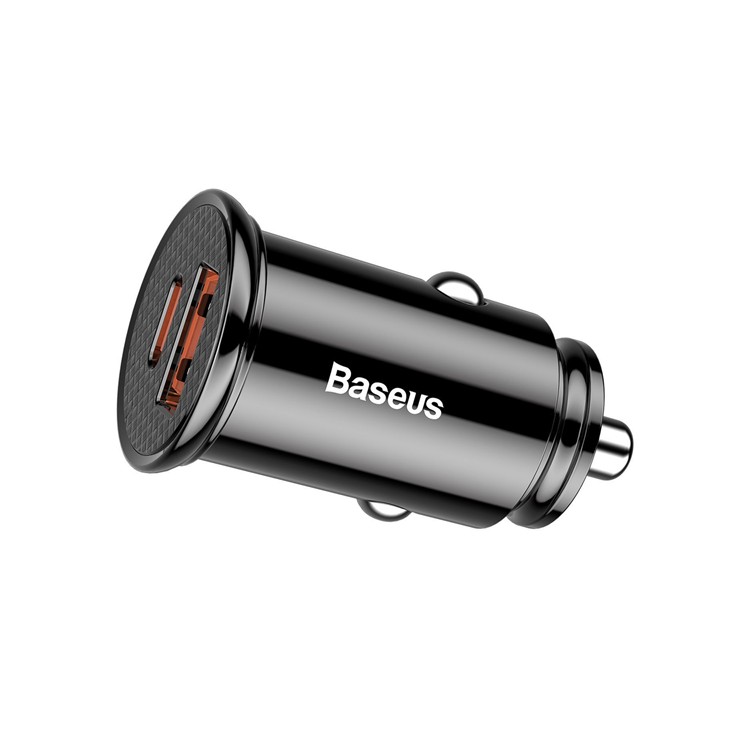 Baseus Car Charger USB/Type-C PD+QC 30W Black - CCYS-A01