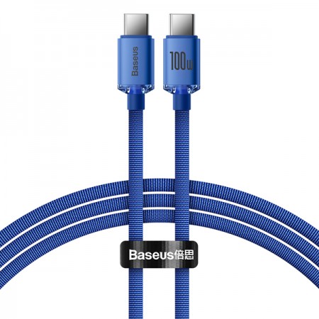 Baseus Crystal Shine Series PD Cable Type-C to Type-C 100W 1.2m Blue-CAJY000603