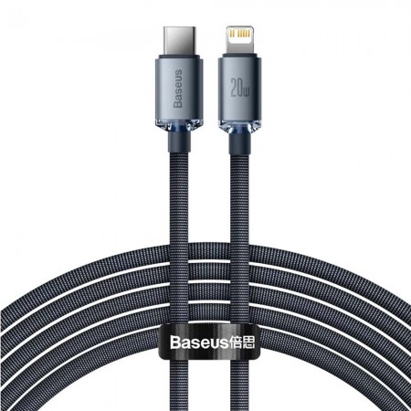 Baseus Crystal Shine Series Cable Type-C  to Lightning 20W 2m Black-CAJY000301
