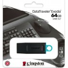 Kingston DataTraveler Exodia 64GB USB 3.2 Flash Drive Black-Teal DTX/64GB