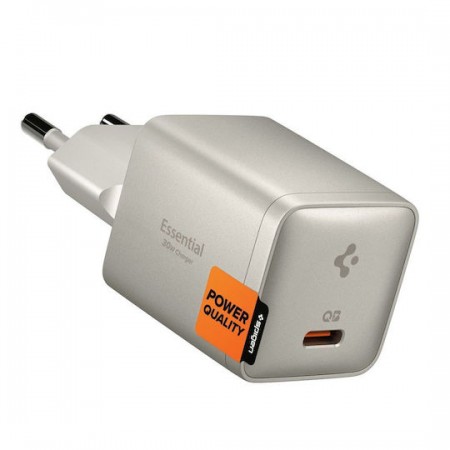 SPIGEN EE301EU-GAN ESSENTIAL 1-PORT NETWORK CHARGER 30W NATURAL TITANIUM-ACH10448