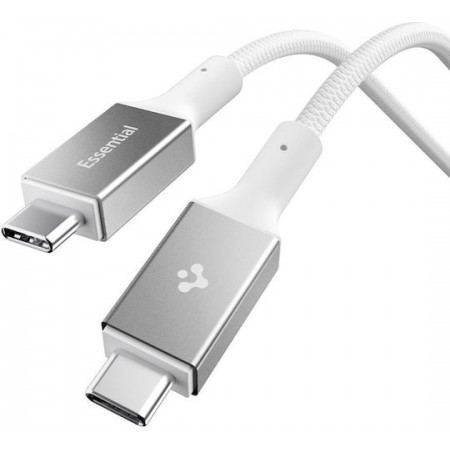 Spigen Essential EB10010CC USB-C to USB-C Power Delivery Fast Charging 100W 1m White-ACA08774