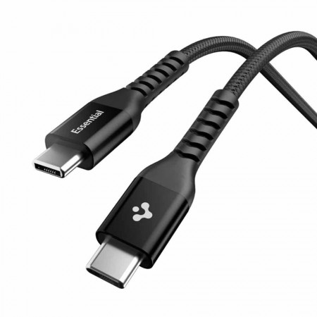 Spigen Essential EB10010CC USB-C to USB-C Power Delivery Fast Charging 100W 1m Black-ACA09459