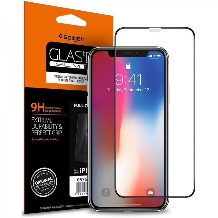 SPIGEN GLASS FC IPHONE X/XS BLACK