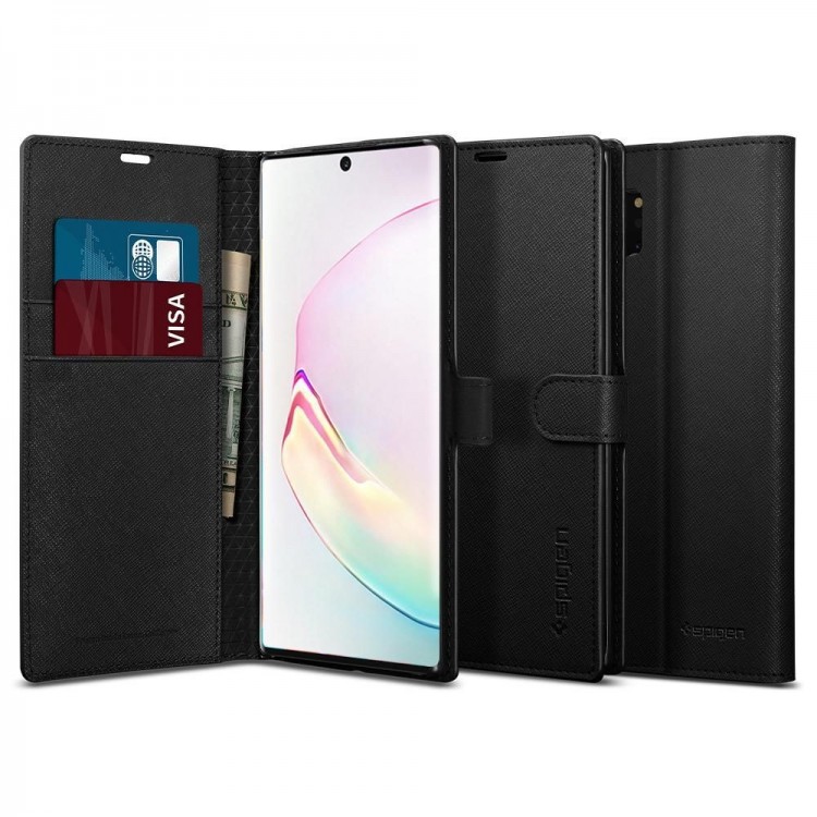 SPIGEN WALLET S GALAXY NOTE 10+ PLUS BLACK