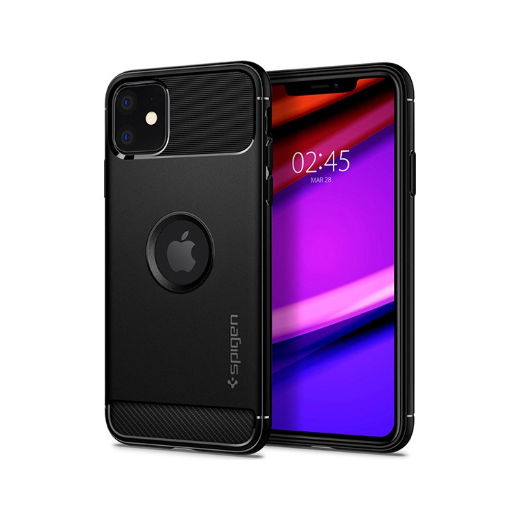 SPIGEN RUGGED ARMOR IPHONE 11 MATTE BLACK